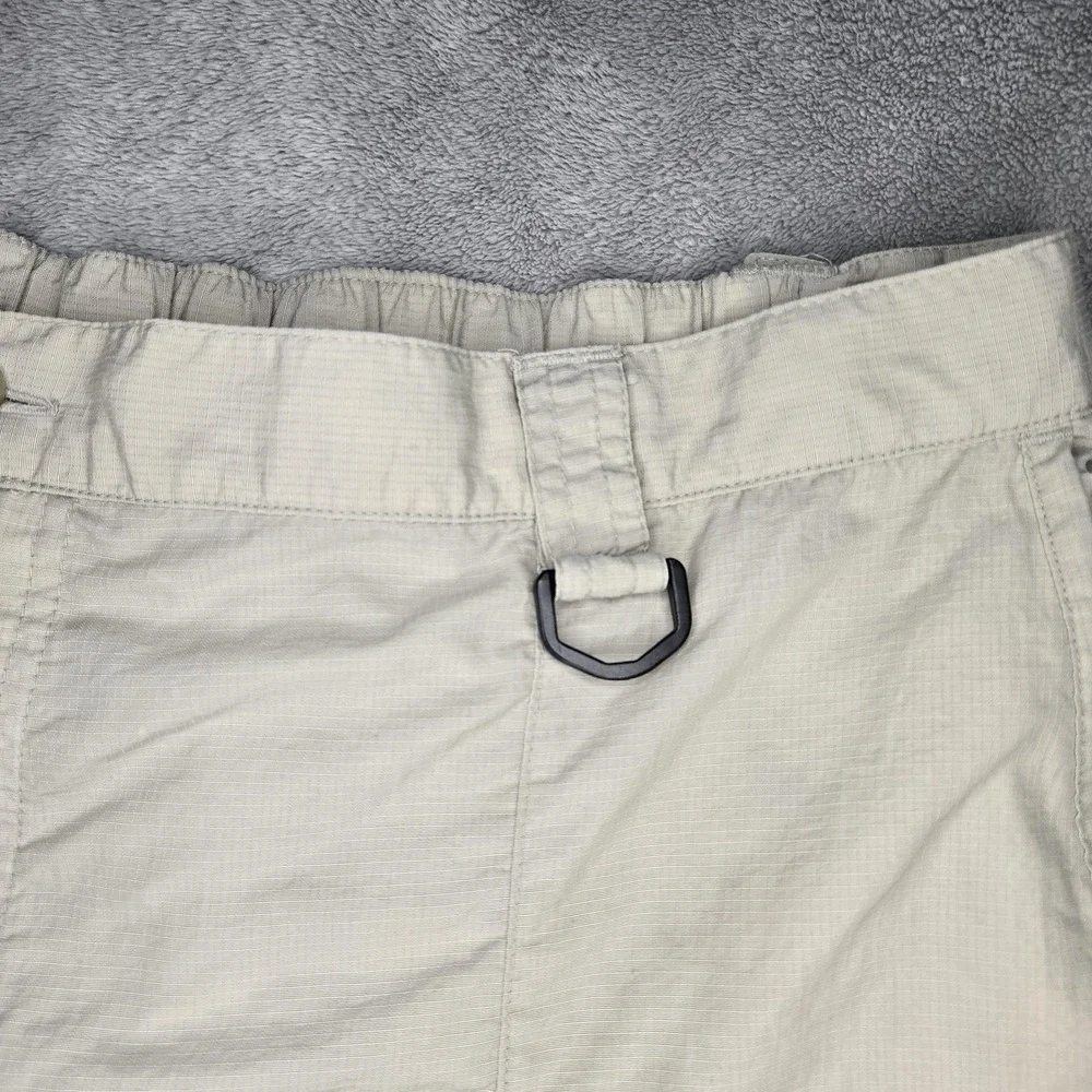 Columbia PFG Cargo Shorts Mens 2XL Beige Nylon Elastic Waist Fishing Hiking